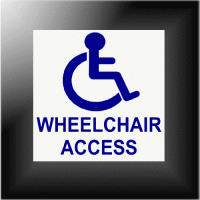 1 x Disabled Wheelchair Access Sticker - Disability Sign